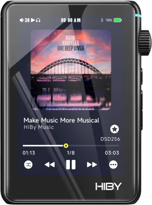 HiBy R3 II Hi Res Audio Player Dual DAC MQA Qobuz Tidal Player with Bluetooth 5.1/3.5mmSE 4.4mmBAL/2TB Extended Memory(2025 Version)