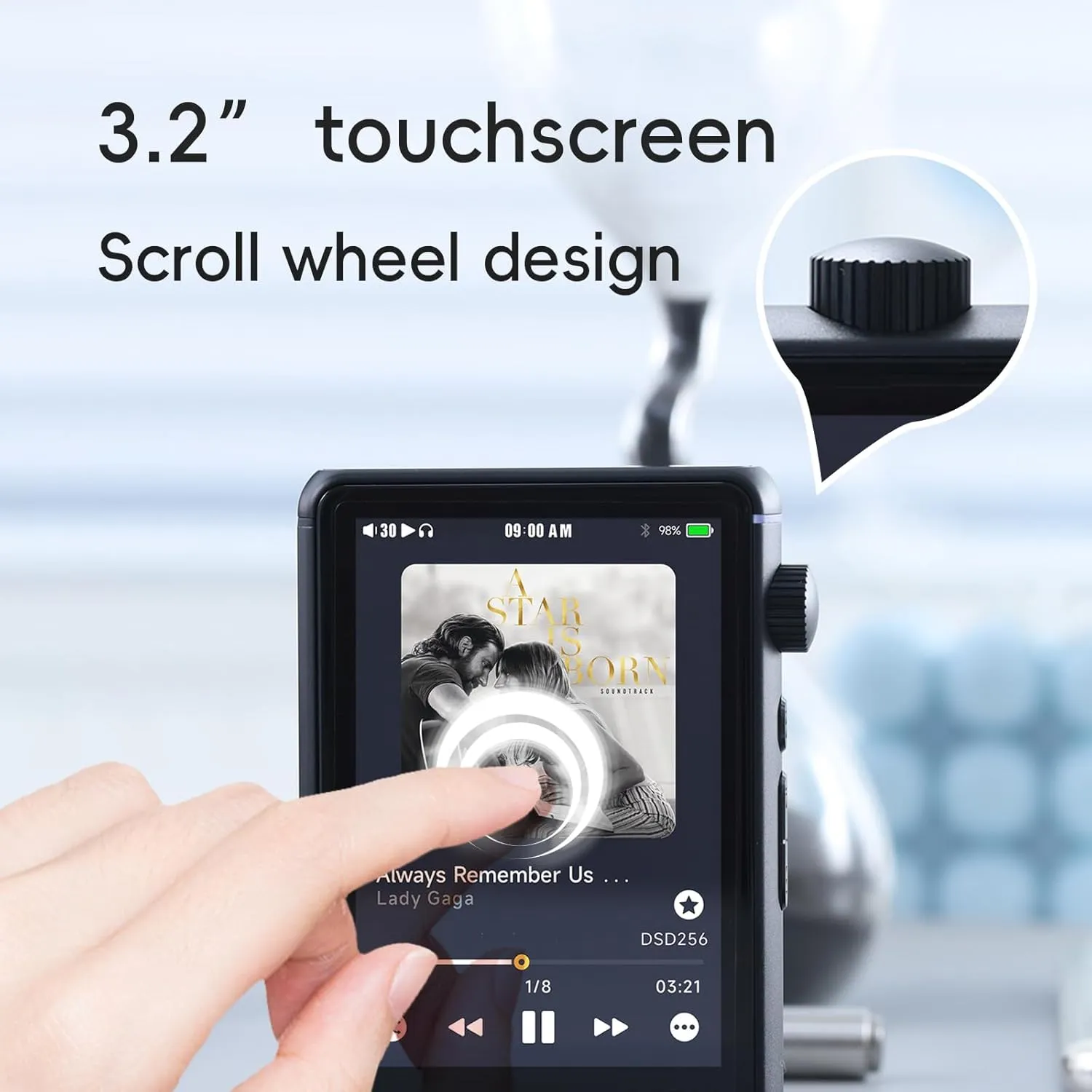HiBy R3 II Hi Res Audio Player Dual DAC MQA Qobuz Tidal Player with Bluetooth 5.1/3.5mmSE 4.4mmBAL/2TB Extended Memory(2025 Version)