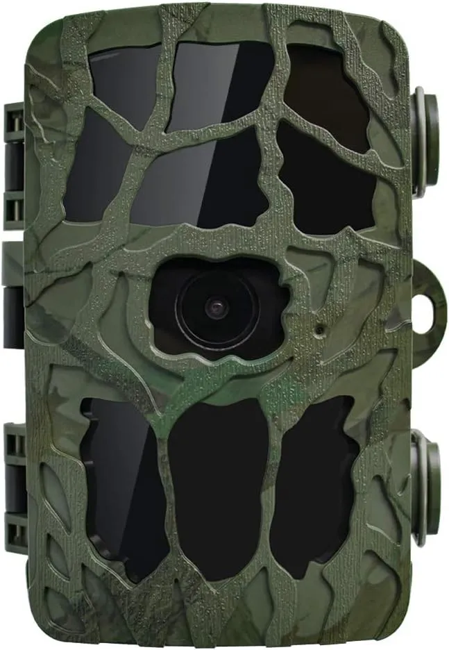 Highwild Trail Game Camera 20MP 4K Waterproof Hunting Scouting Cam for Wildlife Monitoring with 100° Detecting Range Motion Activated Night Vision 0.3s Trigger Speed 2.4” LCD IR LEDs