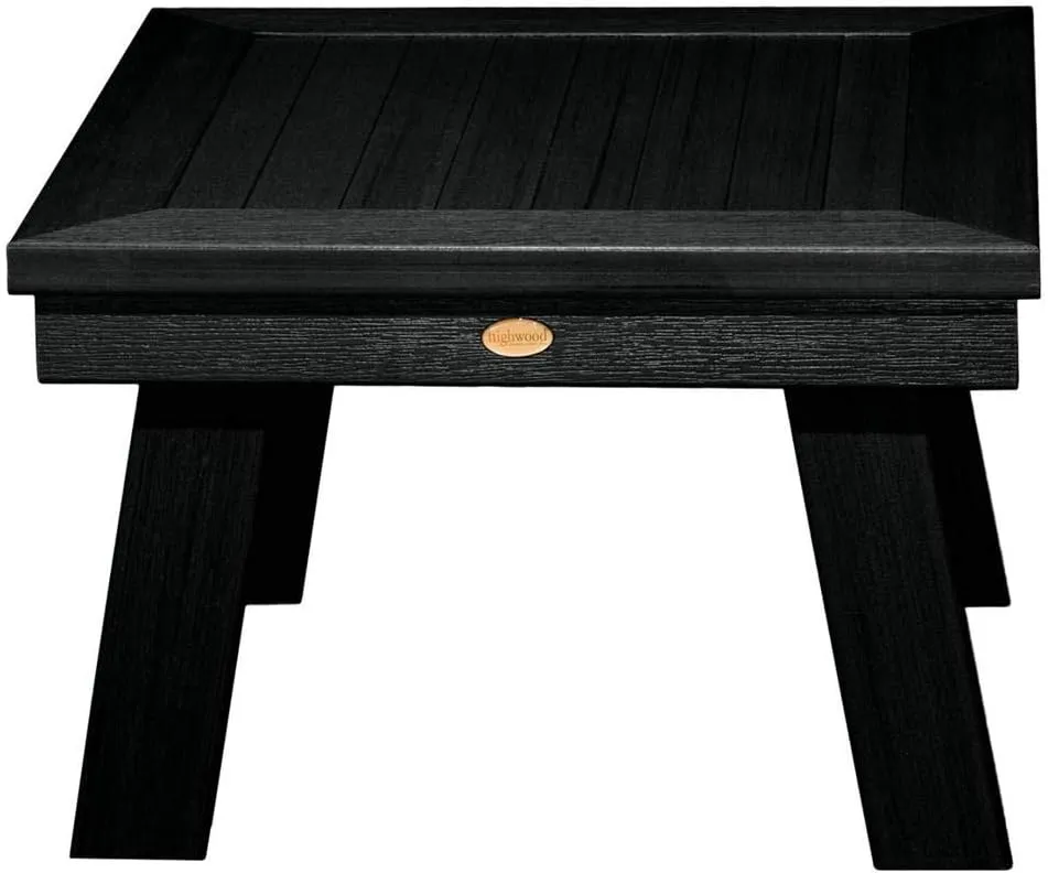 Highwood AD-KITRKCH1-BKE Lehigh 2 Rocking Chairs with Adirondack Side Table, Black