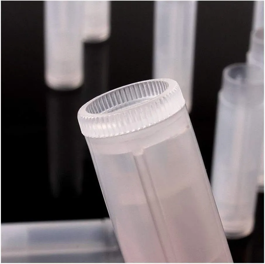 Home Spare Empty PET Bottles Cosmetic Empty Chapstick Lip Gloss Lipstick Balm Tube With Caps Container Bottle For Lady Women Makeup Tool 100Pcs (Color : 100pcs Clear)