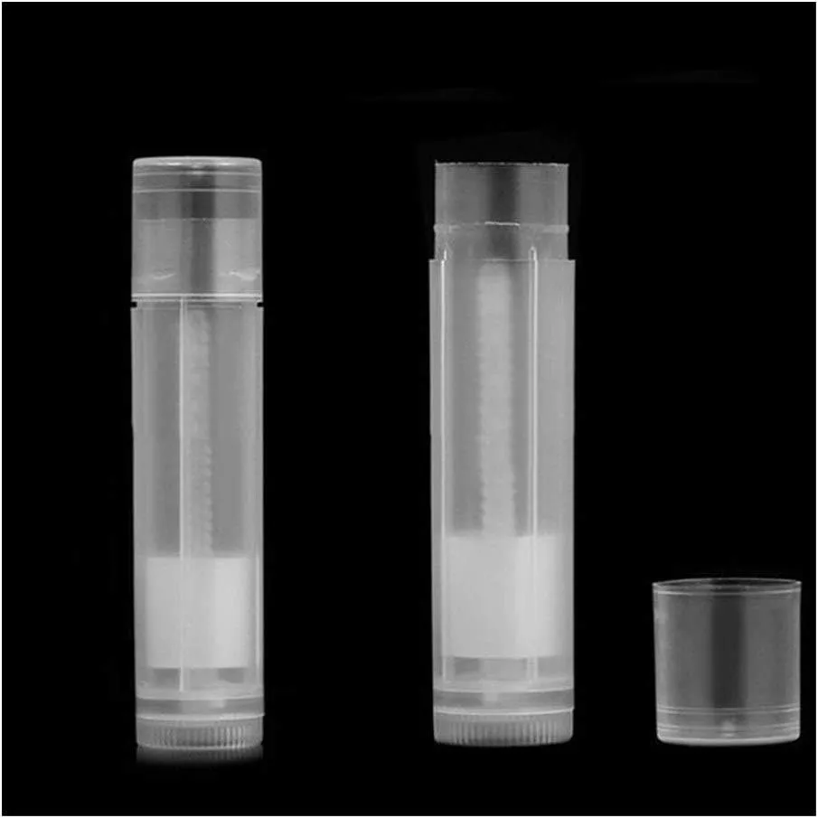 Home Spare Empty PET Bottles Cosmetic Empty Chapstick Lip Gloss Lipstick Balm Tube With Caps Container Bottle For Lady Women Makeup Tool 100Pcs (Color : 100pcs Clear)