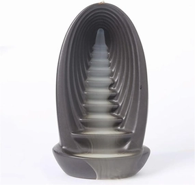 Home Decoration Incense Burner Waterfall Smoke Collector Ornament (D 9.8 * 8 * 17cm)
