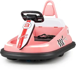 HONEY JOY Toddler Bumper Car, Battery Powered Baby Ride on Bumping Car, Steering Wheel, Light & Horn, Music, 360 Degree Spin, Electric Vehicle for Kids, 6V Ride on Toys, Gift for Boys Girls (Pink)