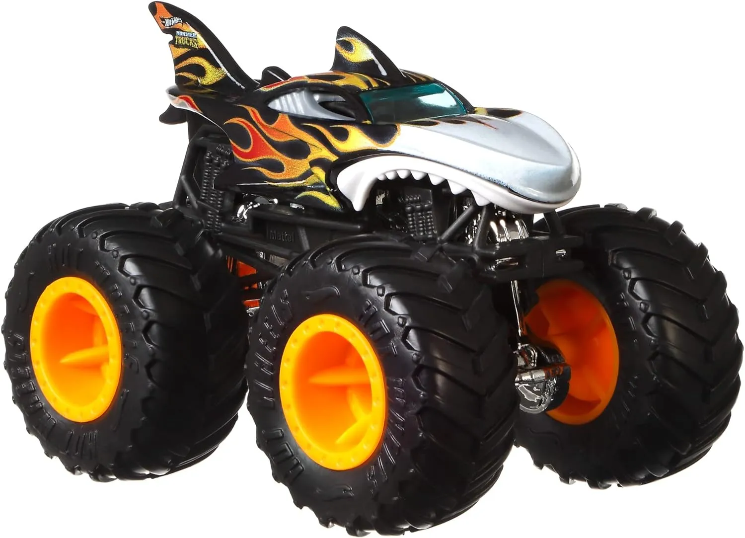 Hot Wheels Toy Monster Trucks Creature 3-Pack, Set of 3 Toy Trucks in 1:64 Scale: Shark Wreak, Piran-ahh & Mega-Wrex