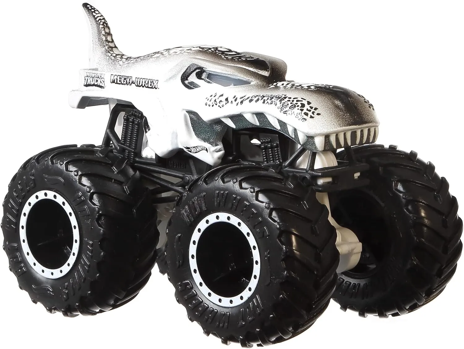 Hot Wheels Toy Monster Trucks Creature 3-Pack, Set of 3 Toy Trucks in 1:64 Scale: Shark Wreak, Piran-ahh & Mega-Wrex