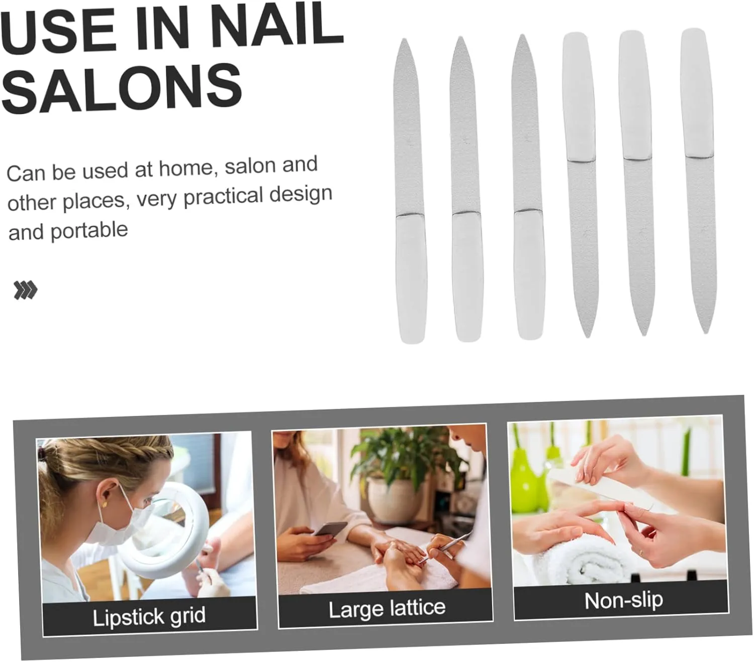 Housoutil 12 Pcs Metal Nail File Pusher Cuticle Nail Prep Glue Nail File for Natural Nails Cutters Mini Tools Toe Block Nail Clipper Pedicure Tools Compact Nail Files Stainless Steel Silver