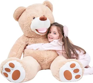 IKASA Giant Teddy Bear Plush Toy Stuffed Animals (Brown, 39 inches)