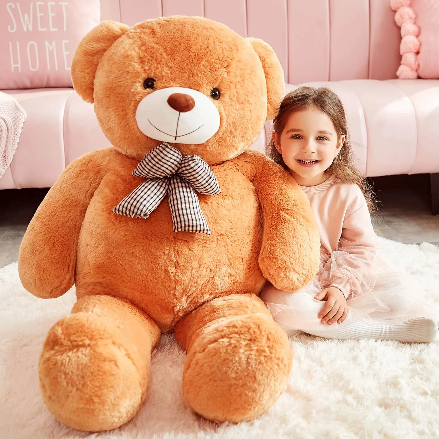 IKASA Giant Teddy Bear Plush Toy Stuffed Animals (Brown, 47 inches)