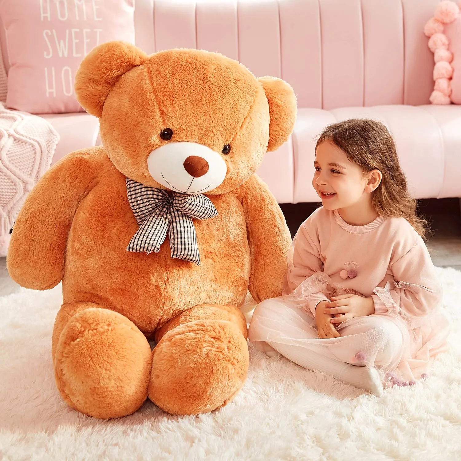 IKASA Giant Teddy Bear Plush Toy Stuffed Animals (Brown, 47 inches)