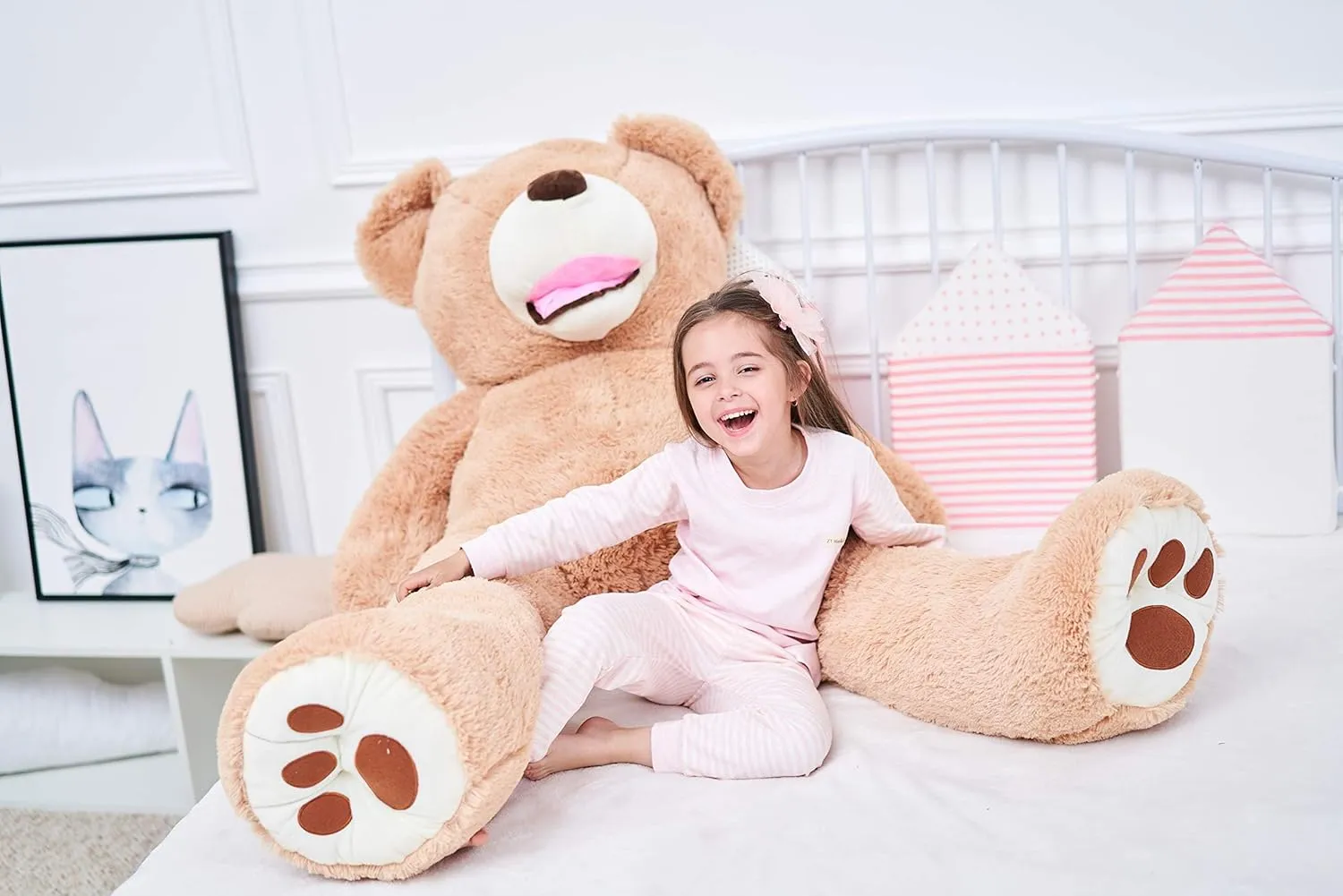 IKASA Giant Teddy Bear Plush Toy Stuffed Animals (Brown, 63 inches)