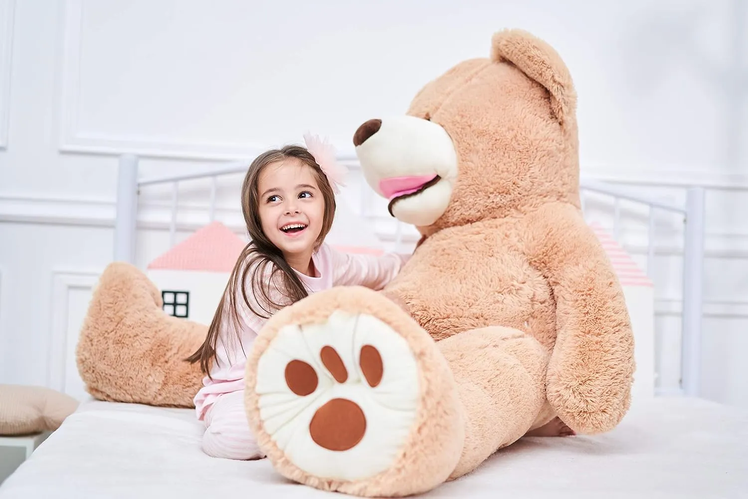 IKASA Giant Teddy Bear Plush Toy Stuffed Animals (Brown, 63 inches)