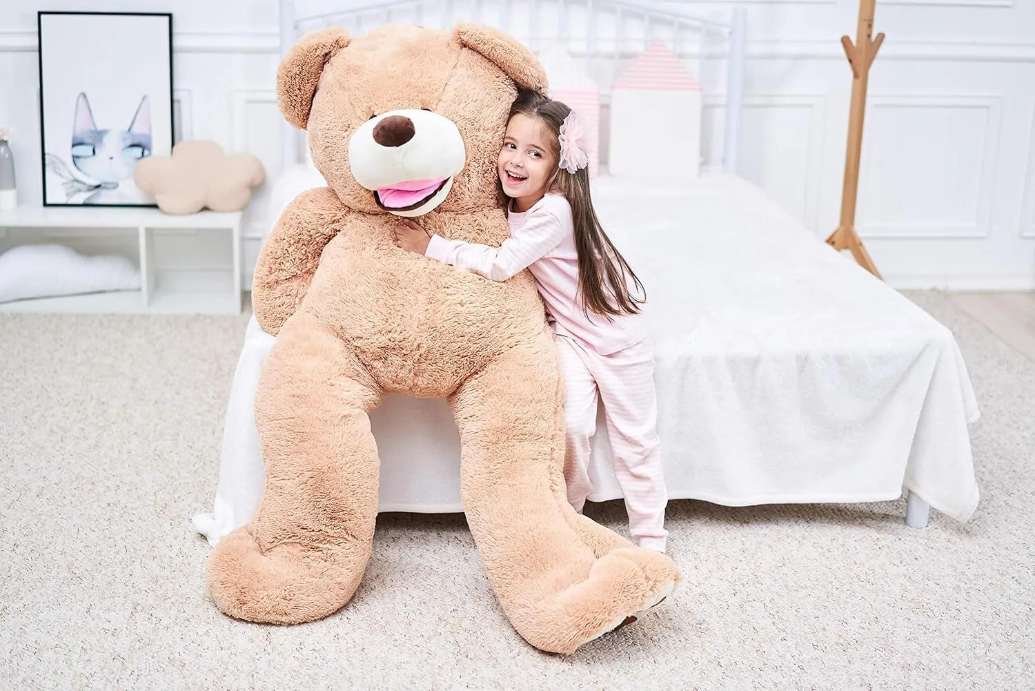 IKASA Giant Teddy Bear Plush Toy Stuffed Animals (Brown, 63 inches)