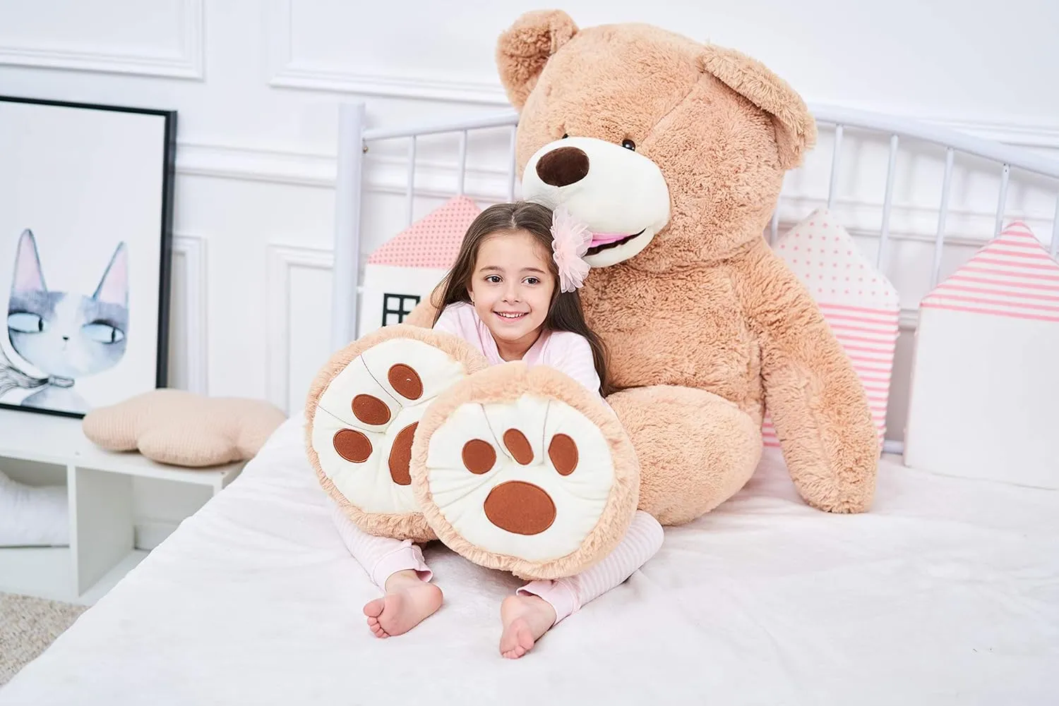 IKASA Giant Teddy Bear Plush Toy Stuffed Animals (Brown, 63 inches)