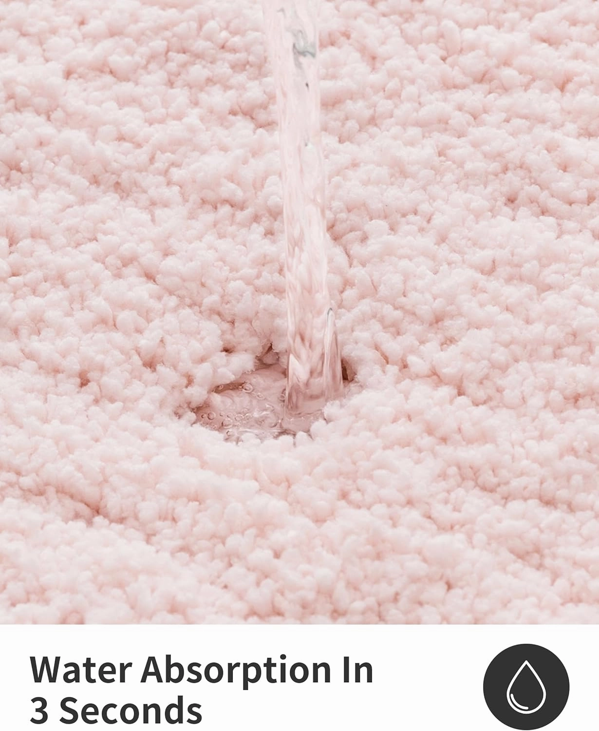 ILANGO Pink Bathroom Rugs 24" × 17" Small Non Slip & Super Absorbent Extra Thick Soft, Washable Bath Mat for Floor, Non Shedding Microfiber Plush Shaggy Bath Rug with Rubber for Bathtub Shower Sink