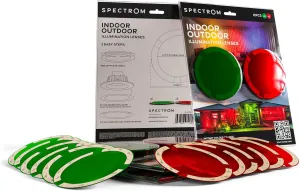 Illumination Lenses for Pot Lights & Recessed Lighting -Pack of 12(6 Red, 6 Green) | Instant Colour Change, Tool-Free Setup, Reusable & Eco-Friendly, Any Event, Easy Peel & Press Application