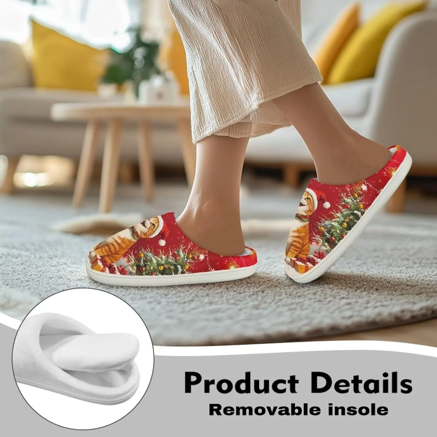 Indoor Slippers Fashion Leopard Animal Print for Women Winter Warm Cozy Fuzzy Shoes Universal Fit for Home Bedroom Kitchen