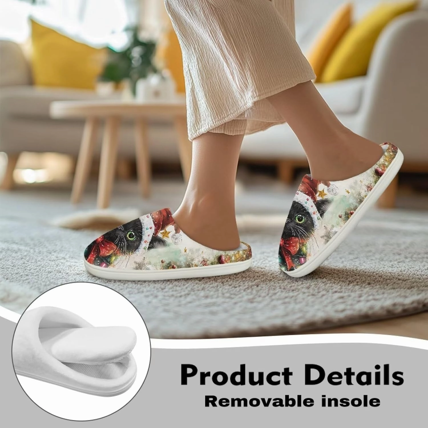 Indoor Slippers Fashion Leopard Animal Print for Women Winter Warm Cozy Fuzzy Shoes Universal Fit for Home Bedroom Kitchen