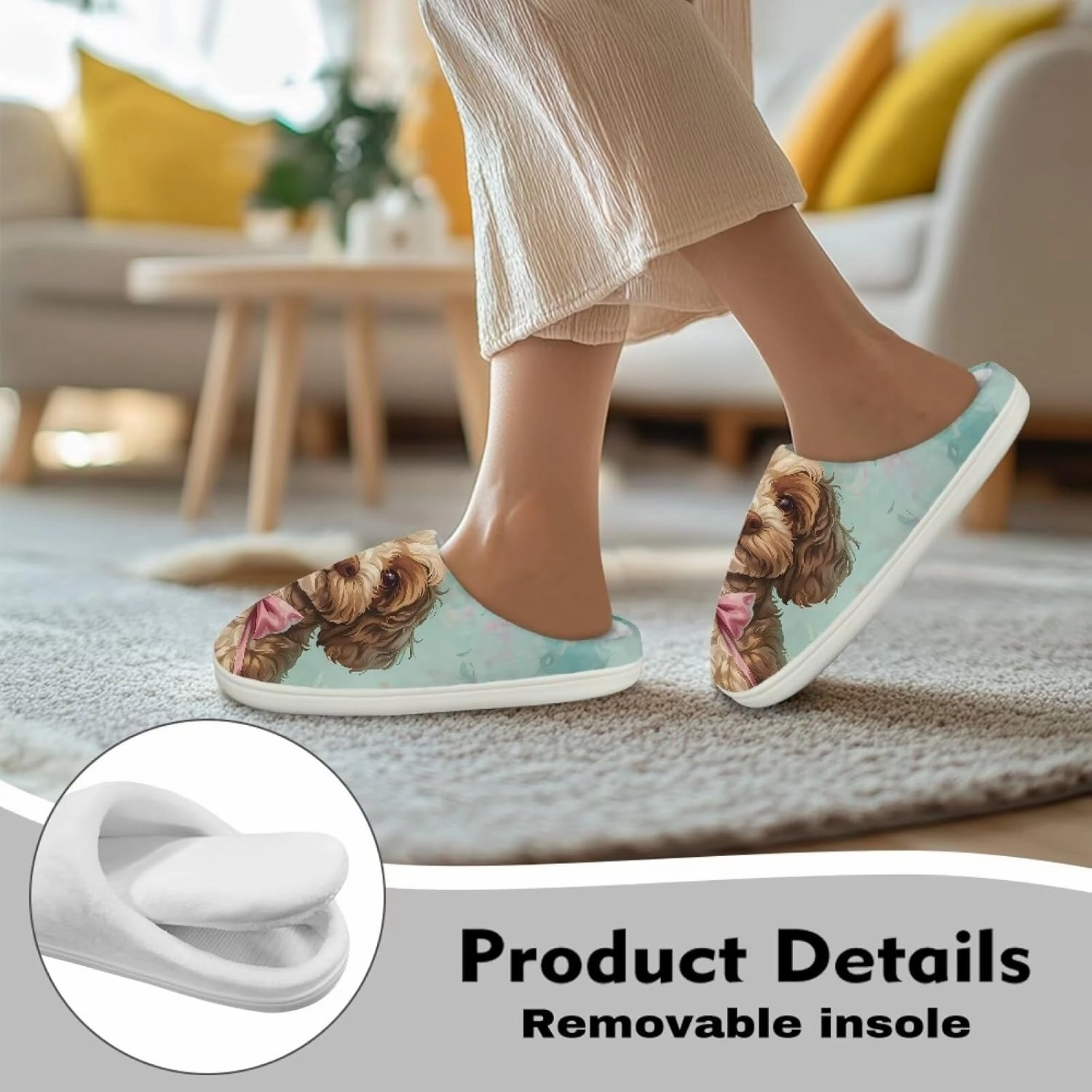 Indoor Slippers Fashion Leopard Animal Print for Women Winter Warm Cozy Fuzzy Shoes Universal Fit for Home Bedroom Kitchen