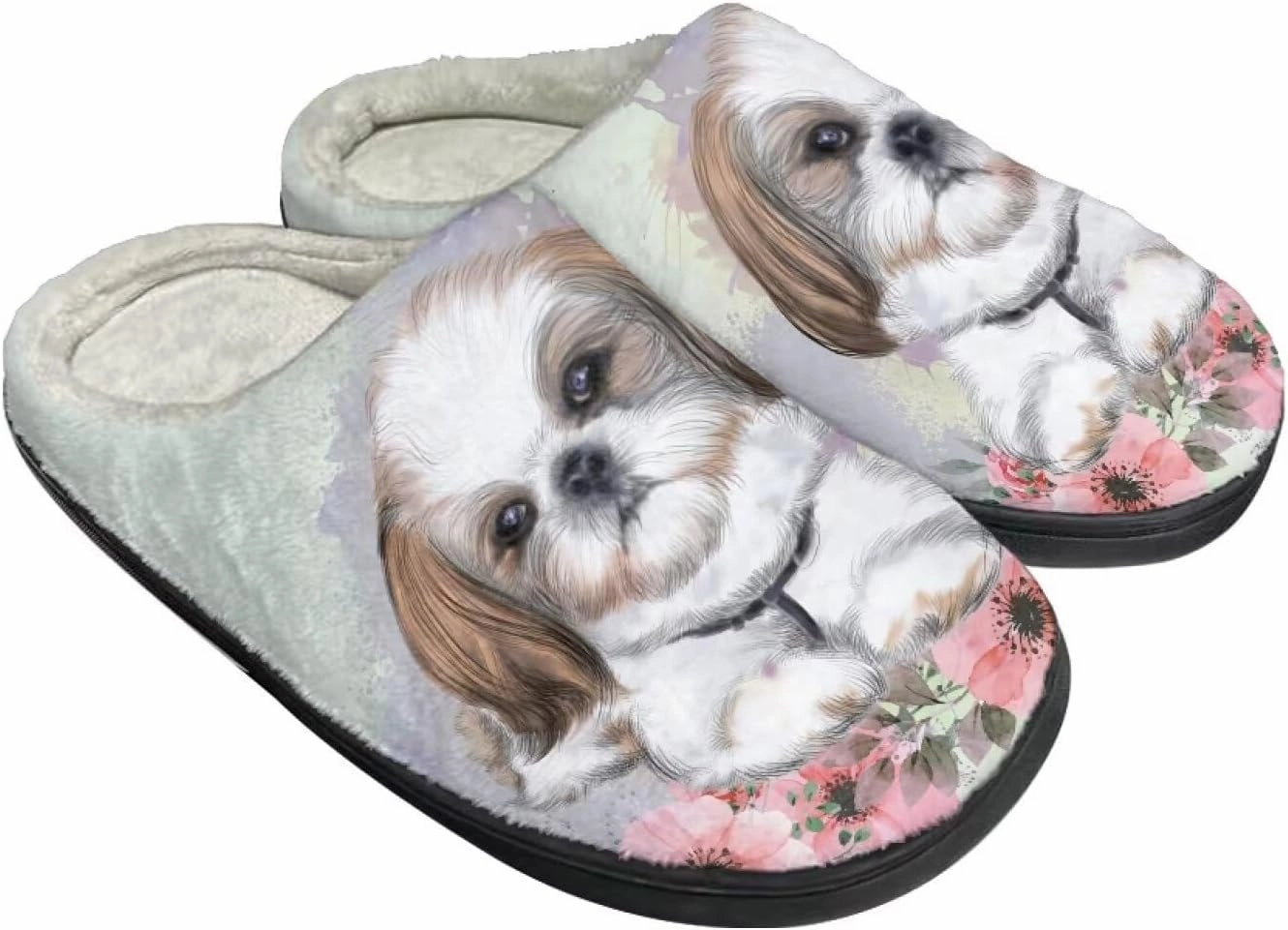 Indoor Slippers Fashion Leopard Animal Print for Women Winter Warm Cozy Fuzzy Shoes Universal Fit for Home Bedroom Kitchen