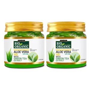 INDUS VALLEY 100% Natural, Pure Aloe Vera Gel for Skin and Hair - (175ml*2=350ml) Set of 2