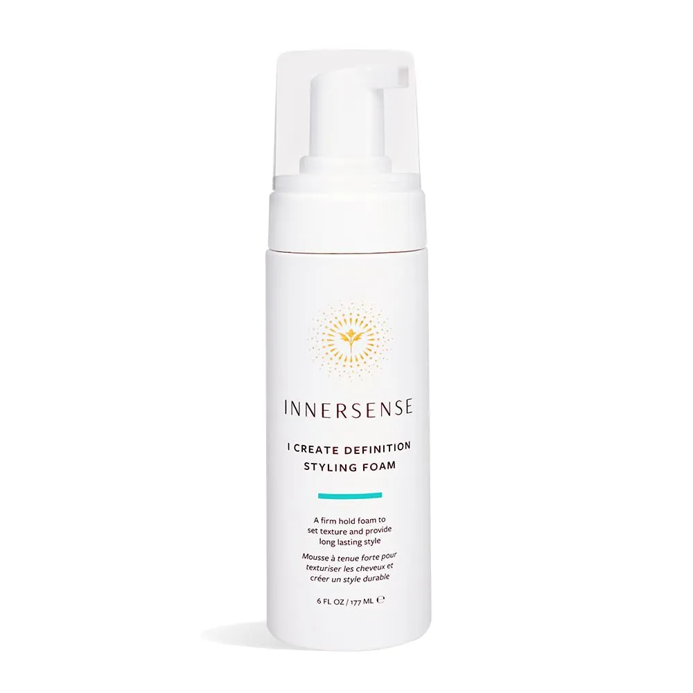 INNERSENSE Organic Beauty - Natural I Create Definition Styling Foam | Clean Haircare For Long-Lasting Curls (6 fl oz | 177 ml)