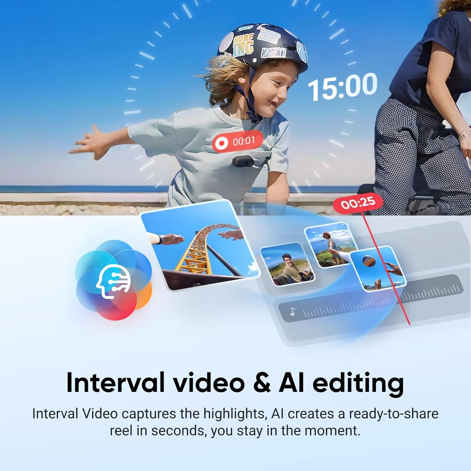 Insta360 GO 3S - 128 GB Black 4K Tiny Portable Vlogging Camera, Hands-Free POVs, Mount Anywhere, Stabilization, 140 Min Battery Life, 10m Waterproof, Pet POV