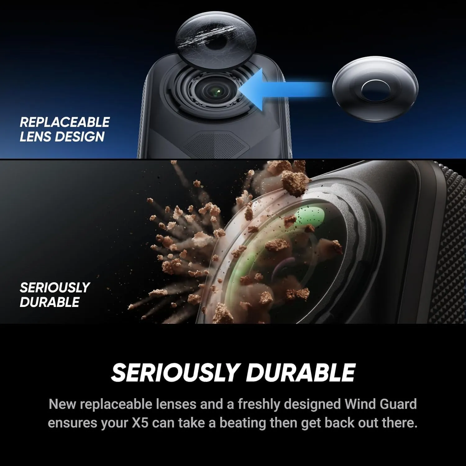 Insta360 X5 Basic Bundle-8K Waterproof 360 Action Camera with 1/1.28" 48MP Sensors, 8K 360 HDR Video, 72MP 360 Photo, 4K Single-Lens |Bundle Includes Selfie Stick, Lens Cap (512GB)