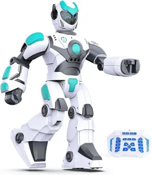 Interactive Robot Toys for Kids Age 6-12 - Extra Large Programmable Remote Control Robot Featuring Voice Control, Gesture Sensing - Various Emoji on LED Face