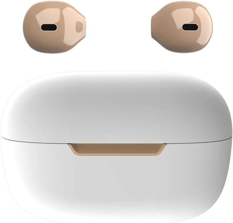 Invisible Earbuds Bluetooth Mini Size, Wireless Earpiece, Blue Semi-in-Ear Ear Buds for Small Ear Canals with Clear Sound, Comfortable Fit for Work, Home, Outworks