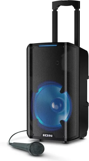 Ion Audio Trouper 300 - Battery Powered Portable Bluetooth Speaker with Rechargeable Battery, Multi-Channel Mixer and Lights (Renewed)