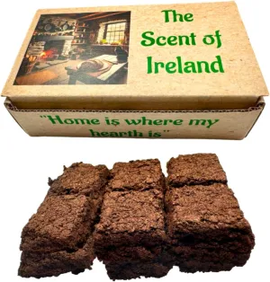 Irish Turf Peat Incense Scent of Ireland Gift Boxed Set with 12 Refill Sod Pieces