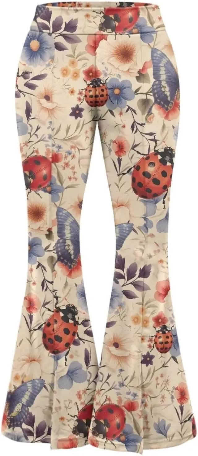 Irisjudy Purple Vortex Women's Bootcut Yoga Pants Leggings Ghost Pumpkins Soft High Waist Yoga Pants Xmas Bow Active Leggings