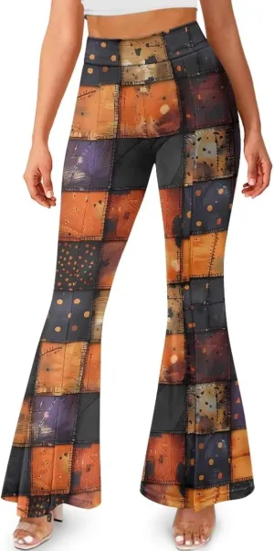 Irisjudy Purple Vortex Women's Bootcut Yoga Pants Leggings Ghost Pumpkins Soft High Waist Yoga Pants Xmas Bow Active Leggings