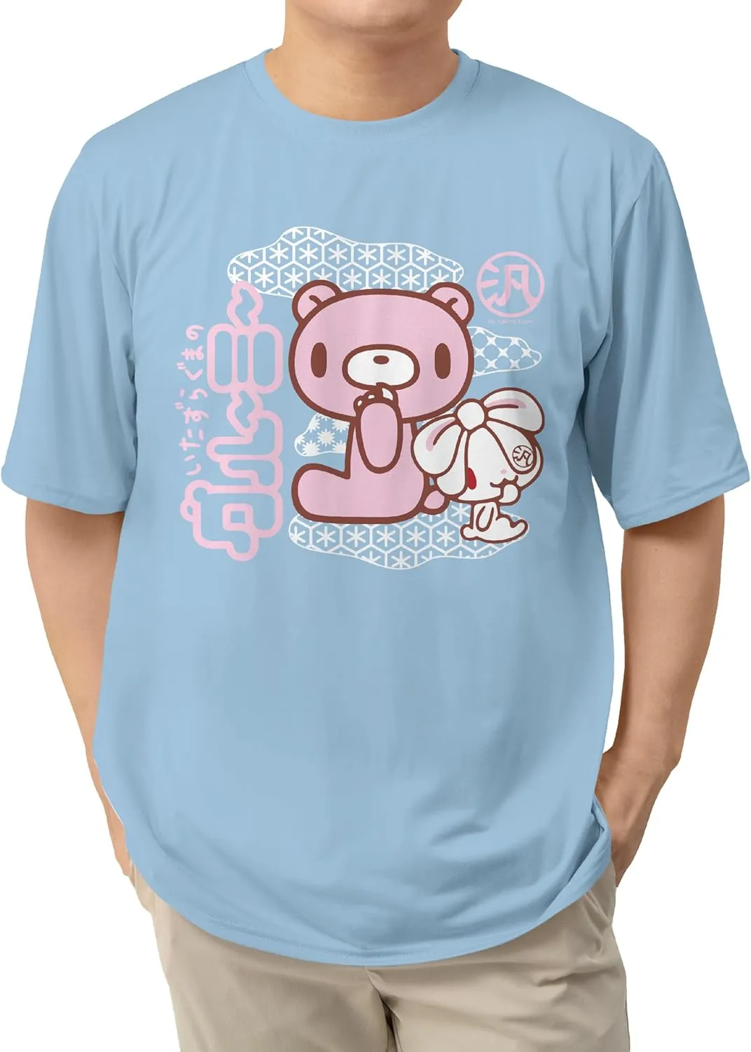 Isaac Morris Limited Gloomy Bear and Bunny Kanji Men’s and Women’s Short Sleeve T-Shirt
