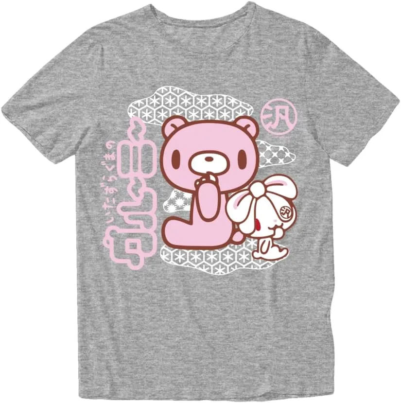 Isaac Morris Limited Gloomy Bear and Bunny Kanji Men’s and Women’s Short Sleeve T-Shirt