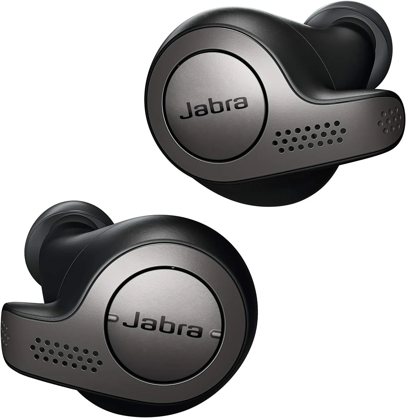 Jabra Elite 65t Alexa Enabled True Wireless Earbuds with Charging Case IP55 rated - Titanium Black (Renewed)