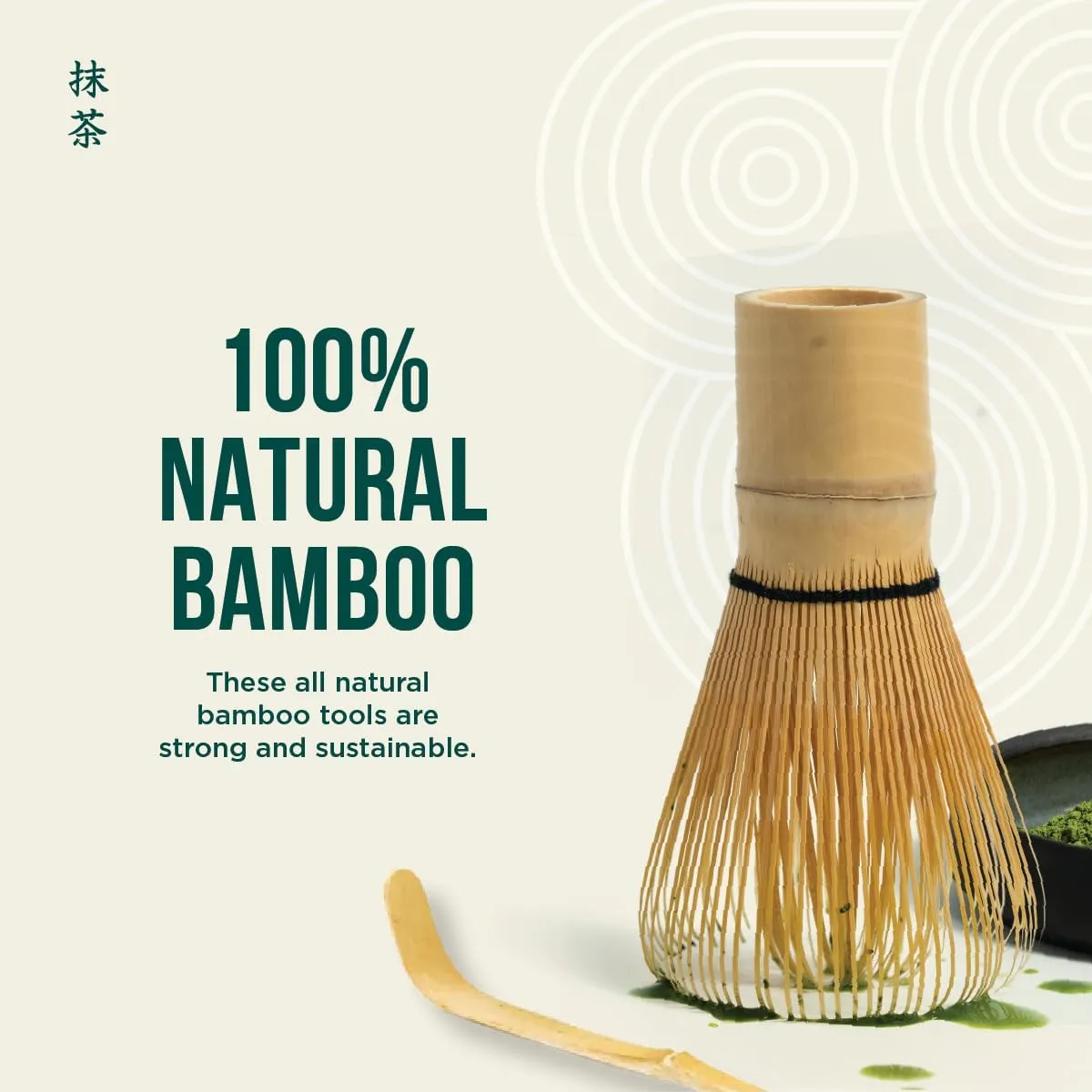 Jade Leaf Matcha Traditional Starter Set - Bamboo Matcha Whisk (Chasen), Scoop (Chashaku), Stainless Steel Sifter, Fully Printed Handbook - Japanese Tea Set