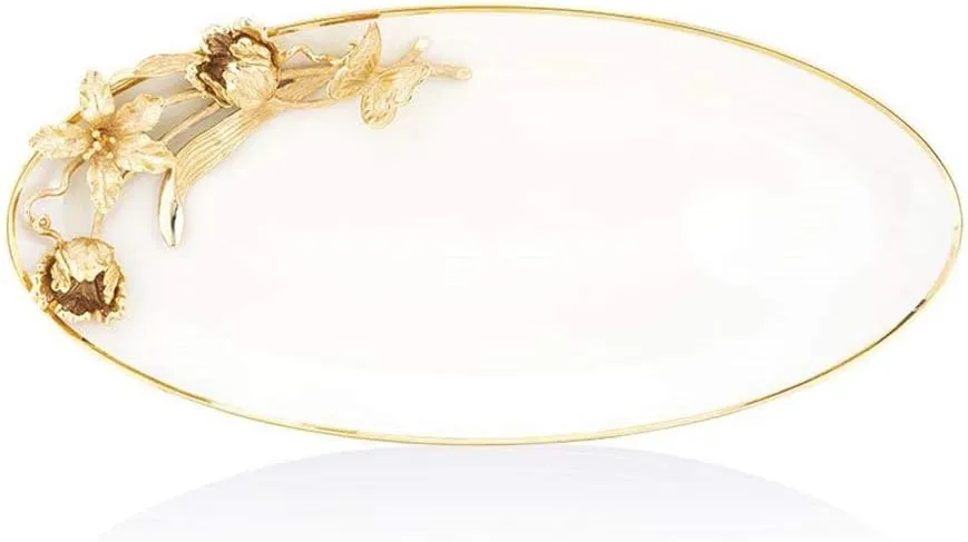 Jay Strongwater Brinley Branch & Flower Platter