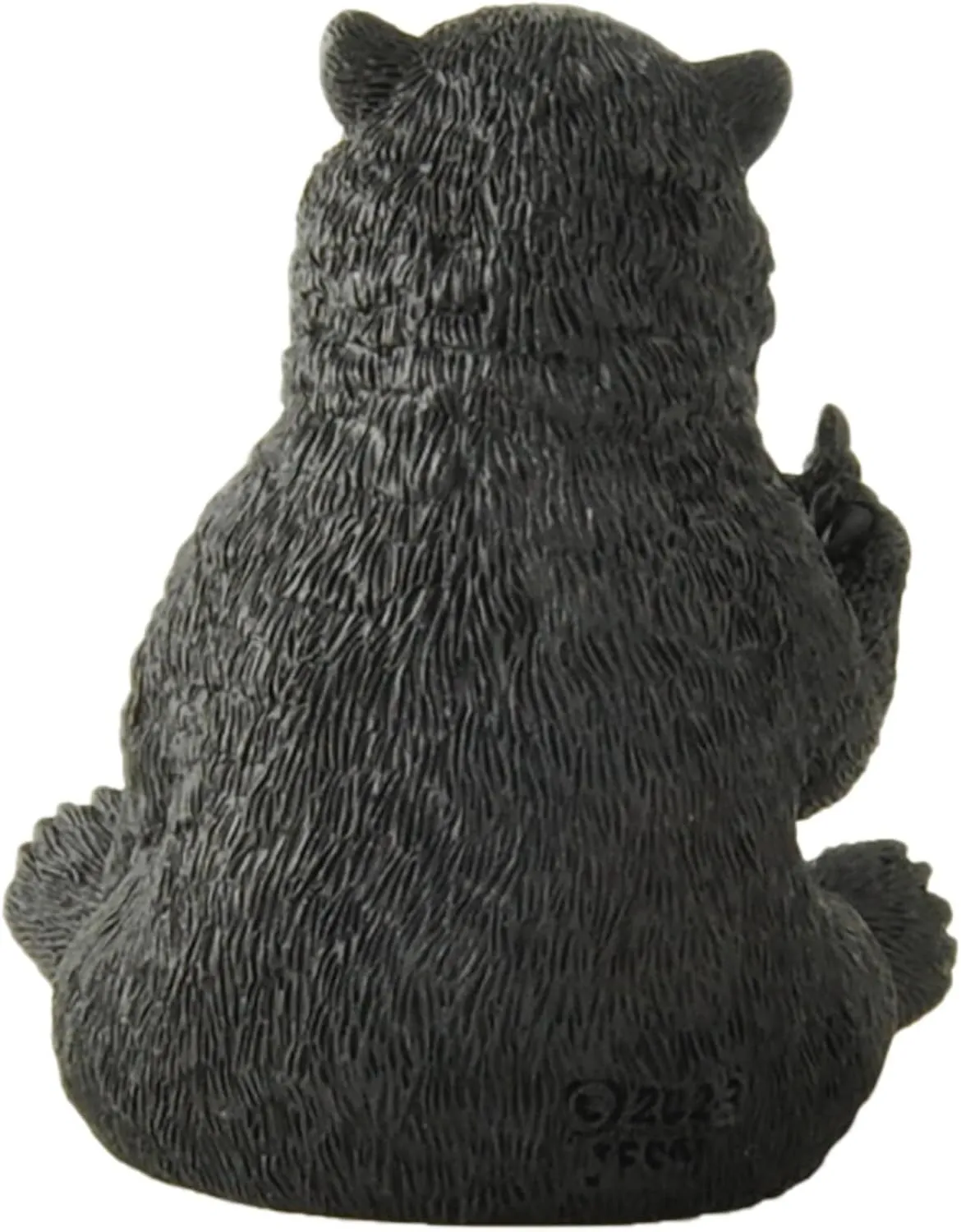 JFSM INC. Holiday Stocking Stuffer, Black Bear Raising Middle Finger Figurine - Funny Gift, Cabin Themed Decor, Man Cave Decor