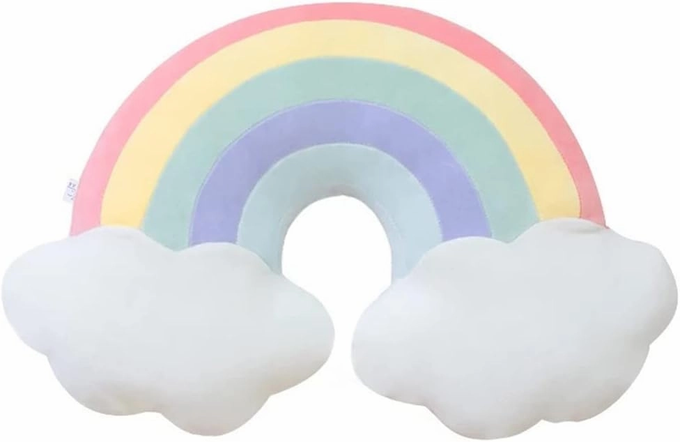 JIANEEXSQ Cloud Rainbow Shaped Pillow Home Decorative Creative Cushion Plush Stuffed Pillow Candy Color Cushion 00112021