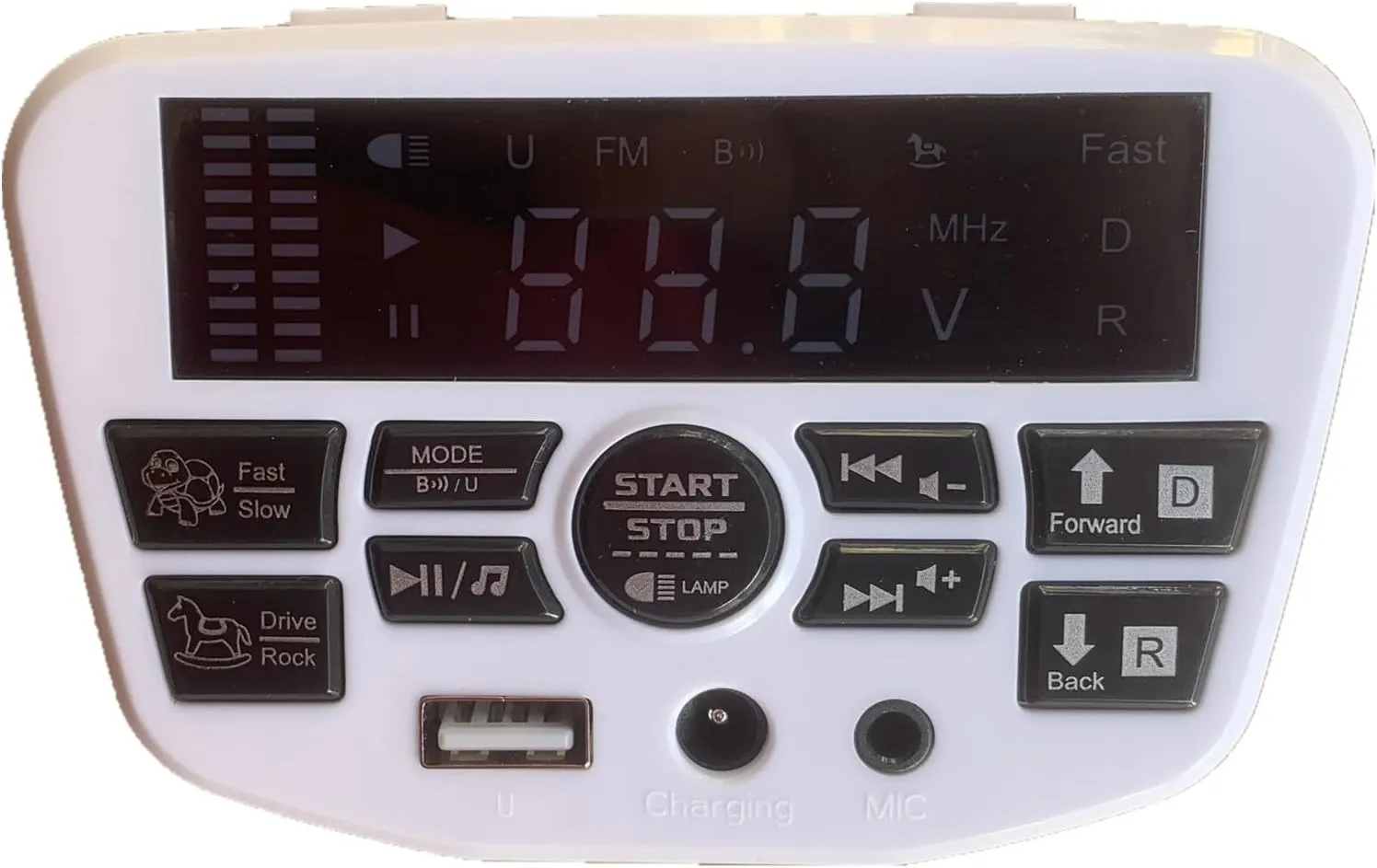 JR1956G 12V Children's Electric car Multifunctional PCB Center Panel, Printed Circuit Board Control Entertainment Operating System Power Wheel Accessories Replacement Parts