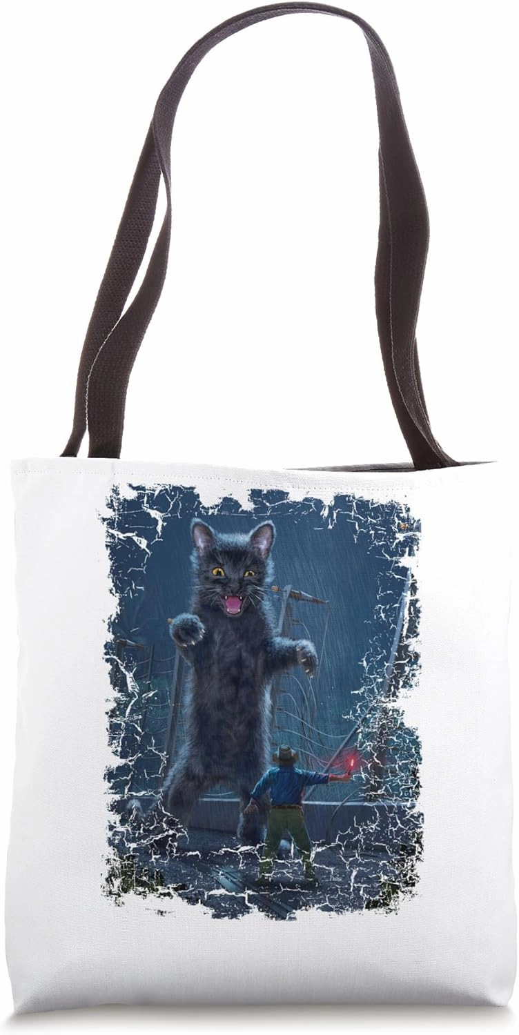 Jurassic Kitten Parody Comedy Movie Epic Retro Tote Bag