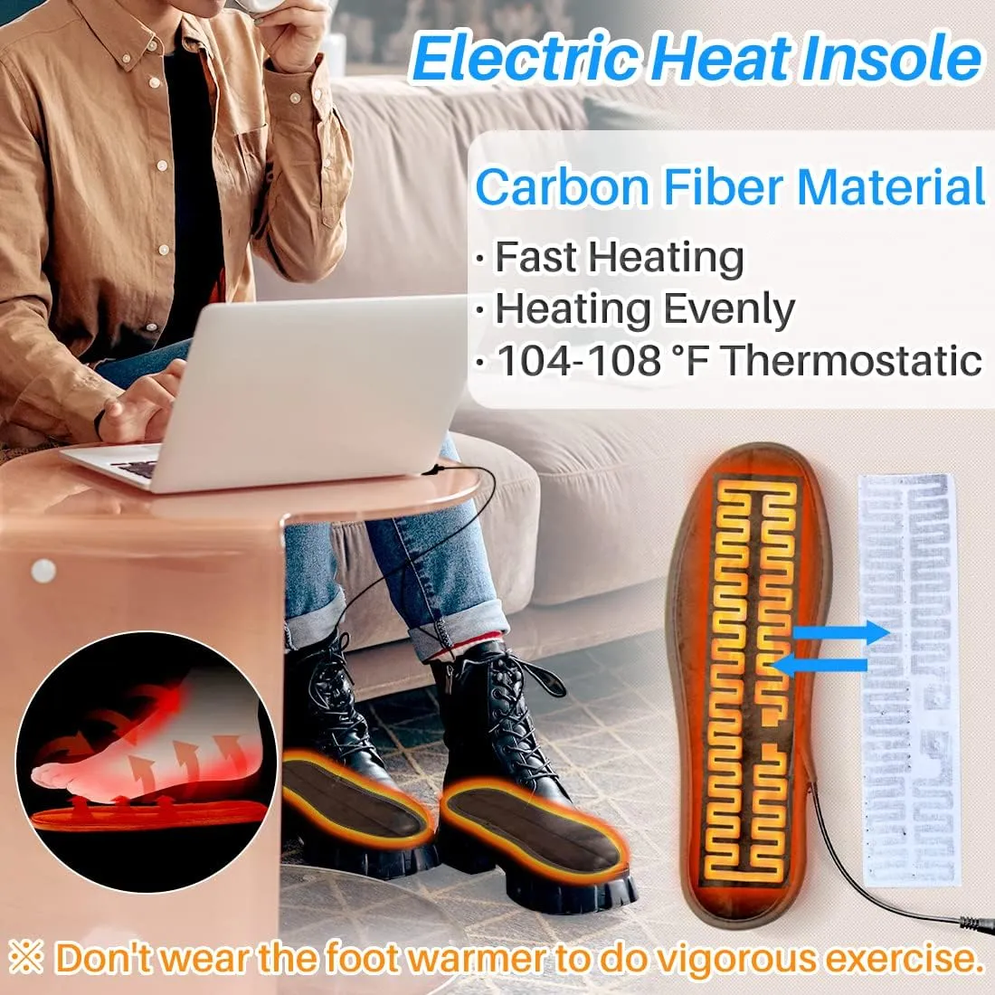 Kalevel Foot Warmer Electric Foot and Leg Warmer Soft Foot Heating Pad Washable Heating Foot Warmer for Office Women Men Arthritis Brown