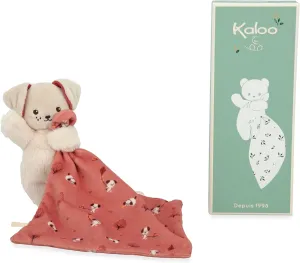 KALOO - Square Douceur - Dog comforter in brick colour - Soft toy - Square 18 x 18 cm Ochre - Eco-friendly materials - FSC gift box - from birth, K226002