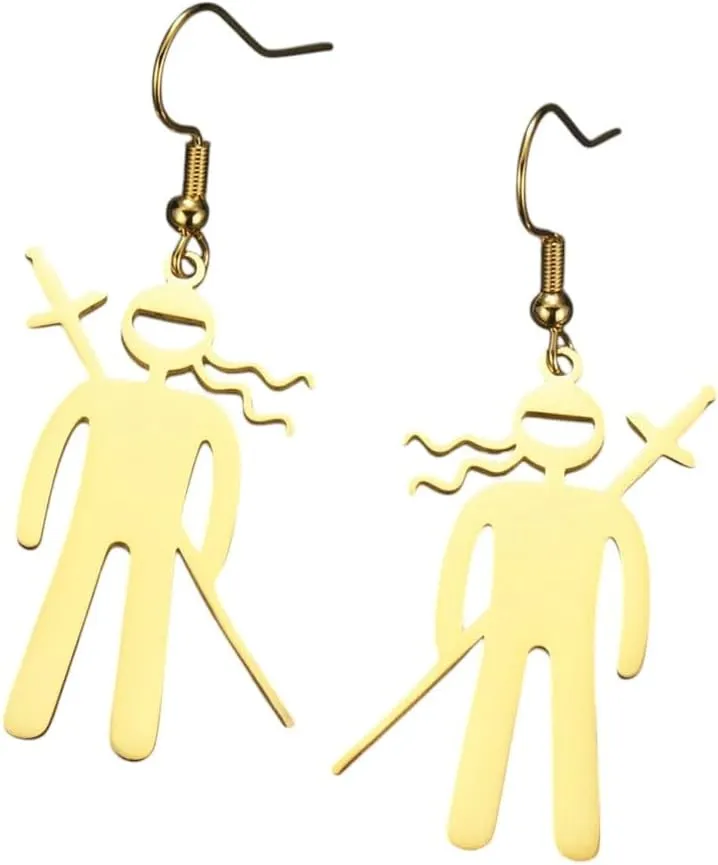 Karate High Kick Drop Earrings Sports Taekwondo Martial Art Dangle Earrings Stainless Steel Jewelry Hers Gym