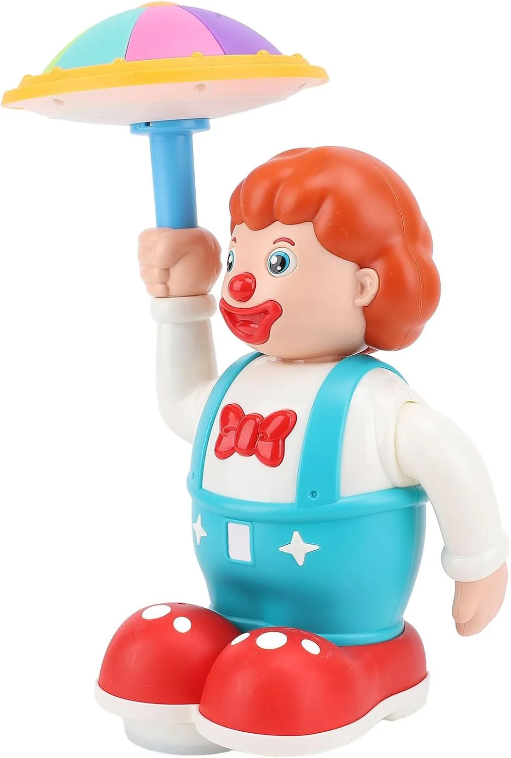 Keenso Baby Rotating Clown Toys,Walking Musical Clown Toy with Light Music for 3 Year Old Boys Girls