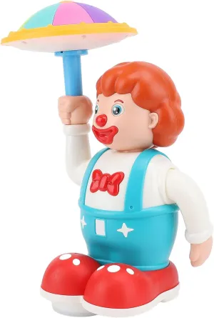Keenso Baby Rotating Clown Toys,Walking Musical Clown Toy with Light Music for 3 Year Old Boys Girls