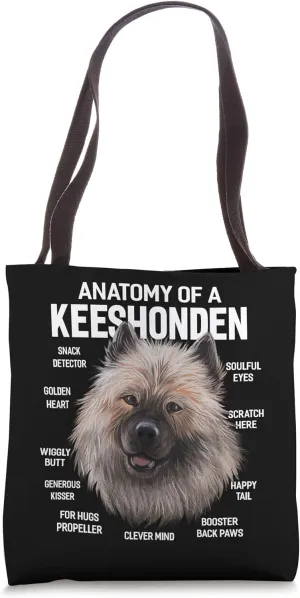 Keeshonden Dog Breed Dutch Barge Dog Fluffy Spitz Gift Tote Bag