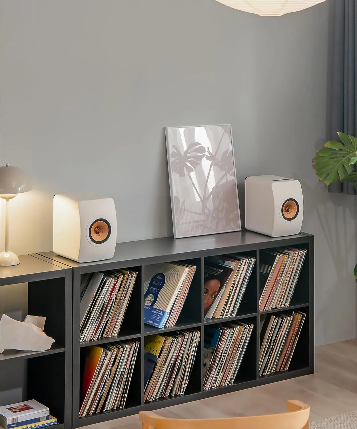 KEF LS50 Wireless II Powered Bookshelf Speakers - Pair (Mineral White)
